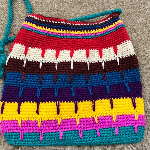 Handbags - Multicolor Crochet Shoulder Bag